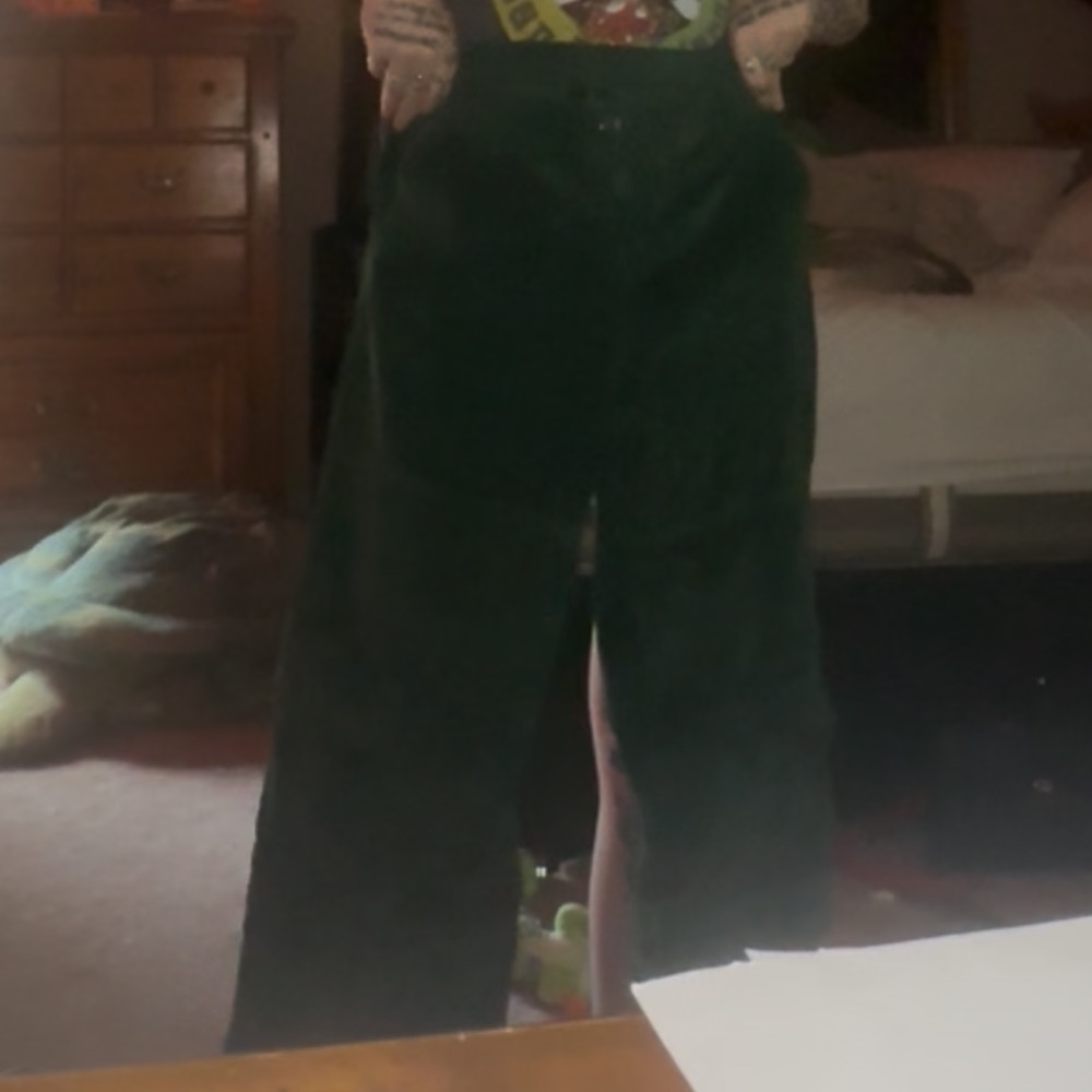 Empyre Green Straight Leg Pants with Modern Silhouette